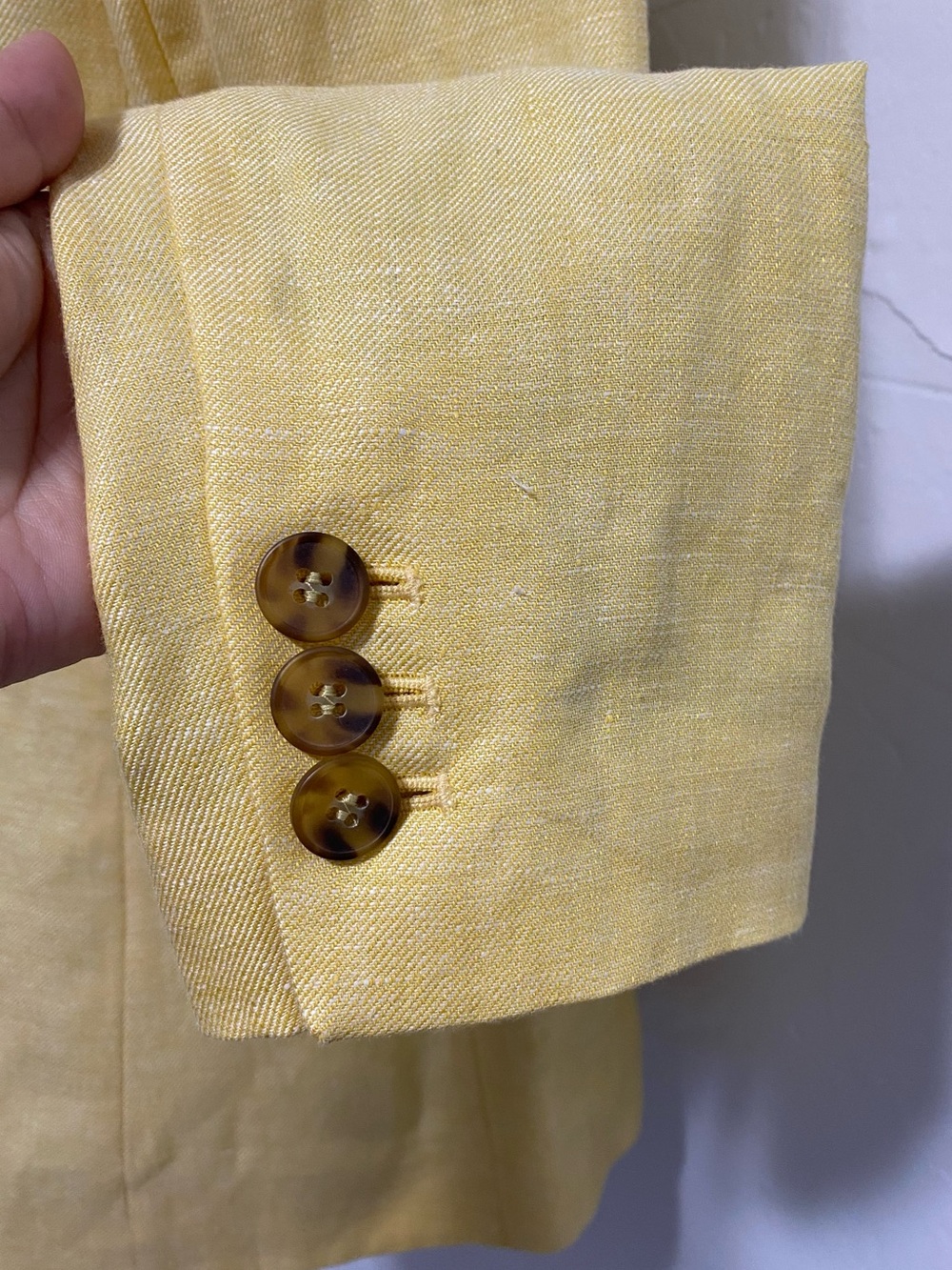 Talbots Yellow Linen Single-Button Blazer - Picture 8 of 16